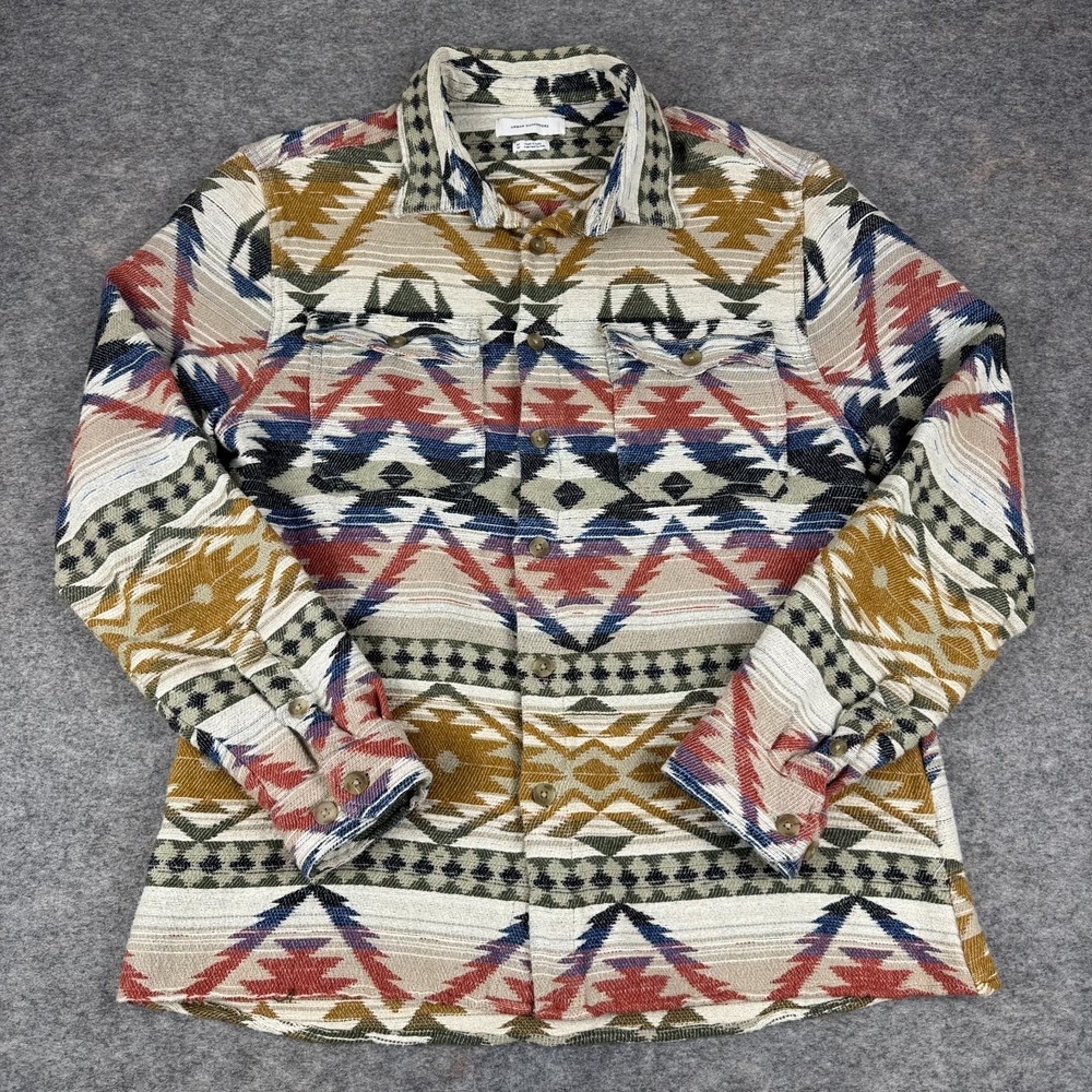 Urban Outfitter Tribal Button Up Shirt Long Sleeve Pockets Mens‎ Medium M